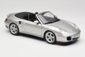 Porsche 911 996 Turbo Kabriolet Srebrny Maisto 1:18 31660 Metal — zdjęcie 6 z 8