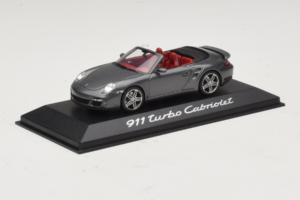 Porsche 911 997 Turbo Cabriolet Grey Metallic Minichamps 1:43 WAP02015218 Metal — zdjęcie 2 z 4