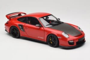 Porsche 911 997 GT2 RS Czerwony Z Czarnymi Felgami Minichamps 1:18 100069407 Metal — zdjęcie 6 z 8