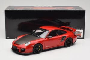 Porsche 911 997 GT2 RS Czerwony Z Czarnymi Felgami Minichamps 1:18 100069407 Metal — zdjęcie 8 z 8