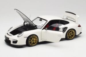 Porsche 911 997 GT2 RS Biały & Złoty Koła Minichamps 1:18 100069406 Metal — zdjęcie 2 z 8
