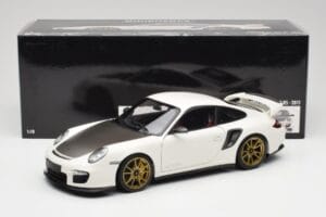 Porsche 911 997 GT2 RS Biały & Złoty Koła Minichamps 1:18 100069406 Metal — zdjęcie 8 z 8