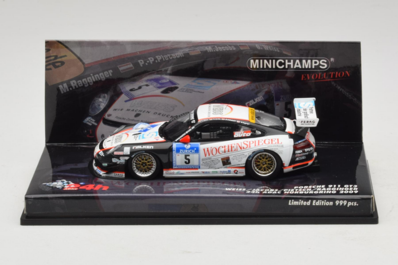 Porsche 911 997 GT3 #5 24 Hours of Nurburgring 2009 Minichamps 1:43 437096705 Metal