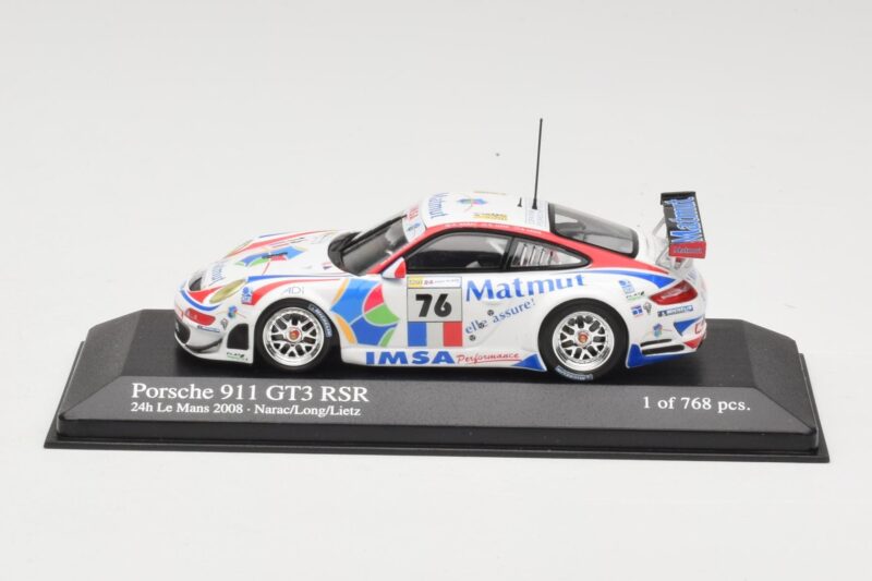 Porsche 911 997 GT3 RSR #76 IMSA Performance Matmut R. Narac / R. Lietz / P. Long 24 Hours of Le Mans 2008 Minichamps 1:43 40