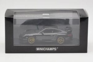 Porsche 911 997.2 GT2 RS Czarny z Złotymi Felgami Minichamps 1:43 400069402 Metal — zdjęcie 4 z 4