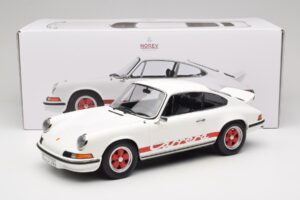 Porsche 911 Carrera RS 2.7 Grand Prix White With Red Norev 1:12 127514 Metal — zdjęcie 6 z 6