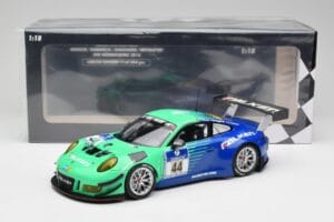 Porsche 911 GT3 R #44 Falken Motorsport W. Henzler / P. Dumbreck NBR 2016 Minichamps 1:18 155166044 Metal — zdjęcie 6 z 6
