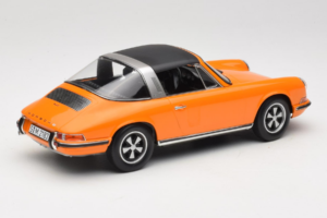 Porsche 911 T Targa Pomarańczowy Norev 1:18 187220 Metal — zdjęcie 3 z 8