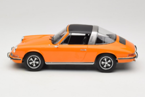 Porsche 911 T Targa Pomarańczowy Norev 1:18 187220 Metal — zdjęcie 4 z 8