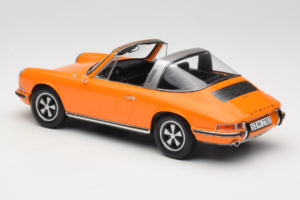 Porsche 911 T Targa Pomarańczowy Norev 1:18 187220 Metal — zdjęcie 7 z 8