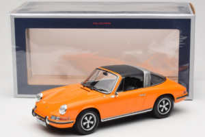 Porsche 911 T Targa Pomarańczowy Norev 1:18 187220 Metal — zdjęcie 8 z 8