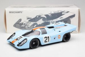 Porsche 917K Gulf #21 P. Rodriguez / L. Kinnunen J.W. Automotive Engineering 24 Hours of Le Mans 1970 Minichamps 1:12 1237066 — zdjęcie 6 z 6