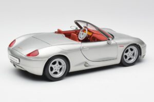 Porsche Boxster 986 Srebrny Maisto 1:18 37800-M3 Metal — zdjęcie 3 z 8