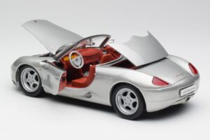 Porsche Boxster 986 Srebrny Maisto 1:18 37800-M3 Metal — zdjęcie 5 z 8