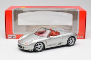 Porsche Boxster 986 Srebrny Maisto 1:18 37800-M3 Metal — zdjęcie 8 z 8
