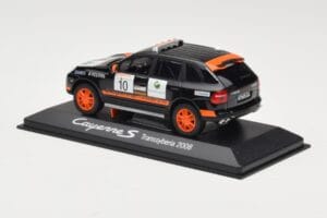 Porsche Cayenne 955 S Transsyberia #10 Czarny Pomarańczowy 2008 Minichamps 1:43 WAP02001819 Metal — zdjęcie 3 z 4
