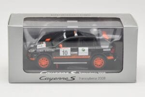Porsche Cayenne 955 S Transsyberia #10 Czarny Pomarańczowy 2008 Minichamps 1:43 WAP02001819 Metal — zdjęcie 4 z 4