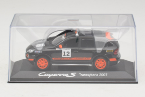 Porsche Cayenne S #12 Transsyberia 2007 Czarny Pomarańczowy Minichamps 1:43 WAP02000918 Metal — zdjęcie 4 z 5