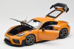 Porsche Cayman GT4 RS 982 Weissach Package Bahama Yellow Norev 1:18 187252 Metal — zdjęcie 2 z 8