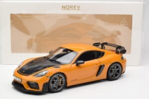 Porsche Cayman GT4 RS 982 Weissach Package Bahama Yellow Norev 1:18 187252 Metal — zdjęcie 8 z 8