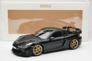 Porsche Cayman GT4 RS 982 Weissach Package Brewster Green Norev 1:18 187250 Metal — zdjęcie 8 z 8