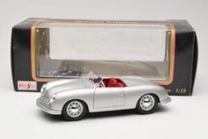 Porsche No. 1 Typ 356 Roadster Srebrny Maisto 1:18 50324 Metal — zdjęcie 8 z 8