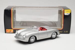 Porsche No. 1 356 Roadster Fish Srebrny Maisto 1:18 31853 Metal — zdjęcie 8 z 8