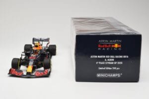Red Bull Racing RB16 #23 A. Albon 4th Place Styrian GP 2020 Minichamps 1:18 110200223 Metal — zdjęcie 6 z 6