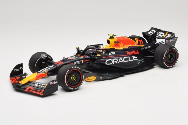 Red Bull RB19 #11 S. Perez Oracle Red Bull Racing Saudi Arabian Grand Prix Winner 2023 Minichamps 1:18 110230111 Żywica