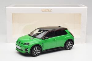 Renault 5 E-Tech Electric Pop Zielony & Czarny Norev 1:18 185502 Metal — zdjęcie 8 z 8
