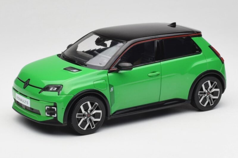 Renault 5 E-Tech Electric Pop Zielony & Czarny Norev 1:18 185502 Metal