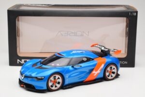 Alpine A110-50 Niebieski & Pomarańczowy Norev 1:18 185147 Metal — zdjęcie 6 z 6