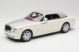 Rolls-Royce Phantom Drophead Coupe English Biały Kyosho 1:18 08871EW2 Metal — zdjęcie 4 z 10