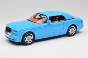 Rolls-Royce Phantom Drophead Coupe Powder Niebieski Kyosho 1:18 08871BL Metal — zdjęcie 3 z 10
