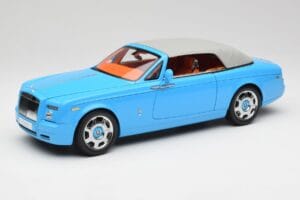 Rolls-Royce Phantom Drophead Coupe Powder Niebieski Kyosho 1:18 08871BL Metal — zdjęcie 4 z 10