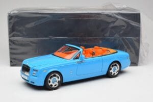 Rolls-Royce Phantom Drophead Coupe Powder Niebieski Kyosho 1:18 08871BL Metal — zdjęcie 10 z 10