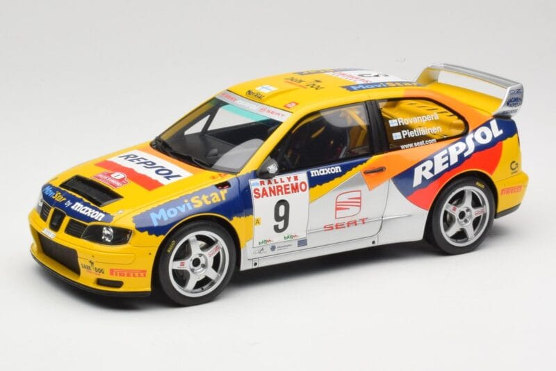 SEAT Cordoba WRC Evo 2 #9 H. Rovanpera / R. Pietilainen Rally San Remo 1999 Otto 1:18 OT483 Żywica