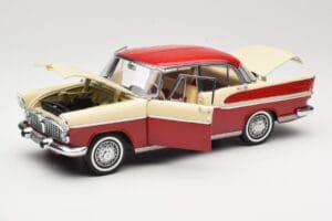 Simca Chambord Czerwony & Kość Słoniowa Norev 1:18 185721 Metal — zdjęcie 2 z 8