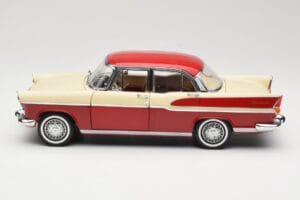 Simca Chambord Czerwony & Kość Słoniowa Norev 1:18 185721 Metal — zdjęcie 4 z 8