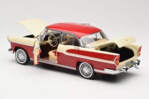 Simca Chambord Czerwony & Kość Słoniowa Norev 1:18 185721 Metal — zdjęcie 5 z 8