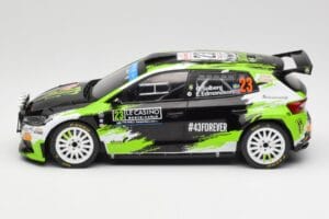 Skoda Fabia Rally2 #23 O. Solberg / E. Edmondson Rally Monte Carlo 2023 IXO 1:18 18RMC155A Metal — zdjęcie 3 z 6
