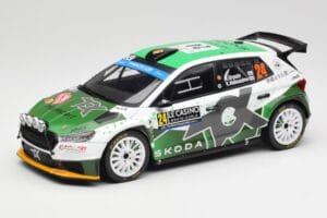 Skoda Fabia Rally2 #24 N. Gryazin / K. Aleksandrov Rally Monte Carlo 2023 IXO 1:18 18RMC155B Metal