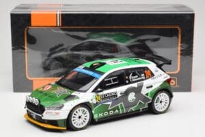 Skoda Fabia Rally2 #24 N. Gryazin / K. Aleksandrov Rally Monte Carlo 2023 IXO 1:18 18RMC155B Metal — zdjęcie 6 z 6