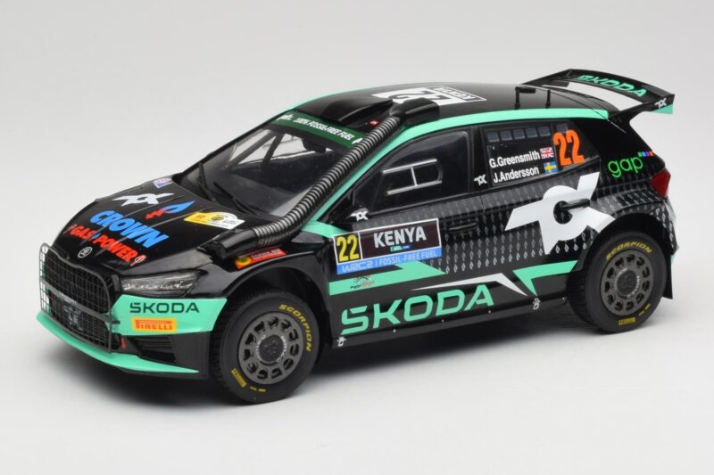 Skoda Fabia Rally2 #22 Toksport G. Greensmith / J. Andersson Safari Rally Kenya 2024 IXO 1:18 18RMC209 Metal