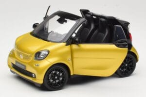 Smart Fortwo 453 Kabriolet Czarny I Żółty Norev 1:18 B66960289 Metal — zdjęcie 2 z 8
