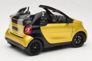 Smart Fortwo 453 Kabriolet Czarny I Żółty Norev 1:18 B66960289 Metal — zdjęcie 3 z 8