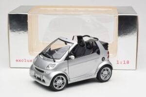Smart Fortwo W450 Brabus Cabrio Srebrny Edycja Dealerska Kyosho 1:18 0017769V001C05Q00 Metal — zdjęcie 8 z 8