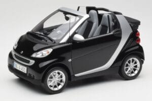 Smart Fortwo Kabriolet W451 Czarny & Srebrny Minichamps 1:18 Q0022566V001C18Q00 Metal