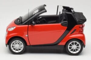 Smart Fortwo W451 Kabrio Czerwony Czarny Minichamps 1:18 150036333 Metal — zdjęcie 4 z 8