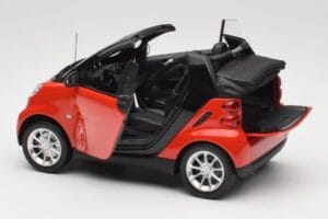 Smart Fortwo W451 Kabrio Czerwony Czarny Minichamps 1:18 150036333 Metal — zdjęcie 5 z 8